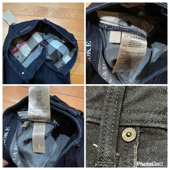 Burberry Brit Ladbroke Womens Straight Jeans Size 26 Tall 37” Dark Indigo NWT - Picture 9 of 15